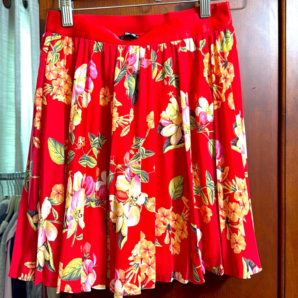 Red flower skirt